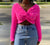 Pink Pearl Knot Sweater Top