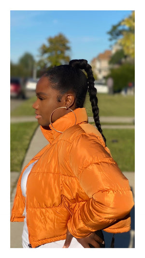 Pumpkin Spice puffer jacket